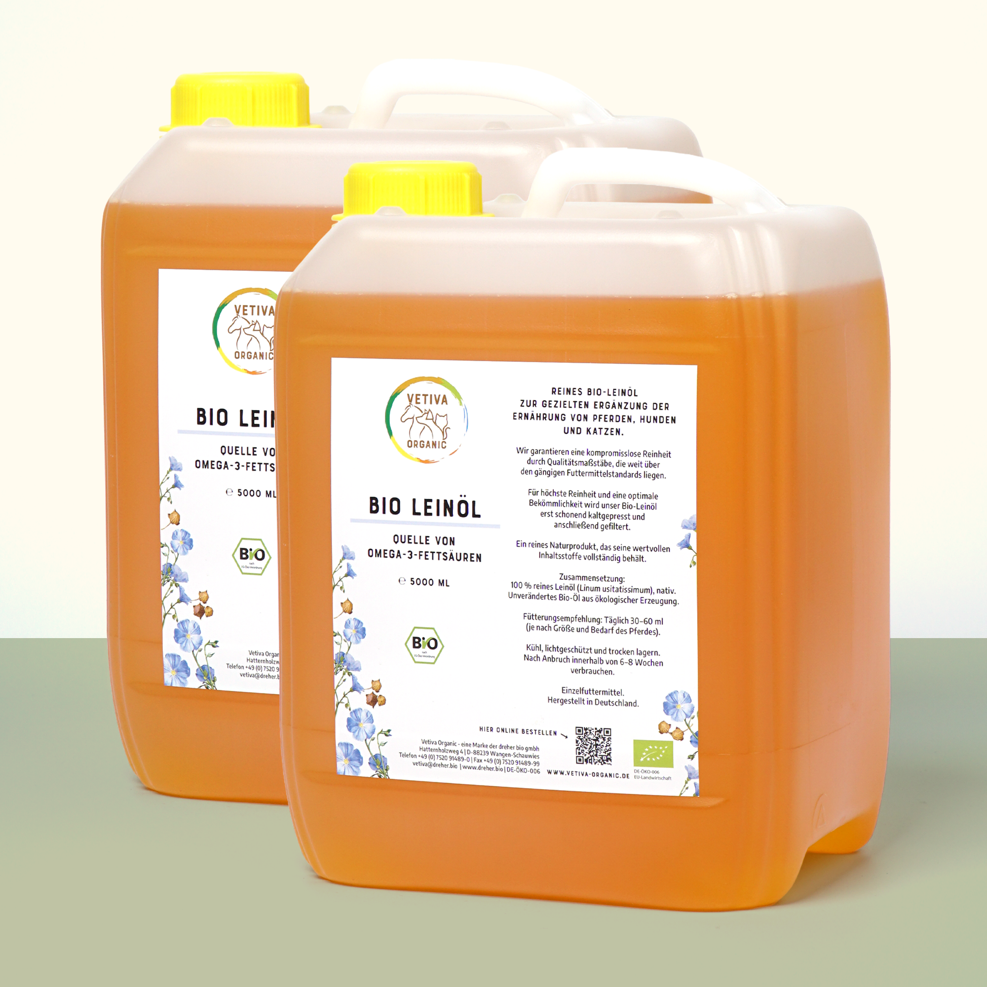 Vetiva | Bio-Leinöl Vorrats-Set (2 x 5 l)