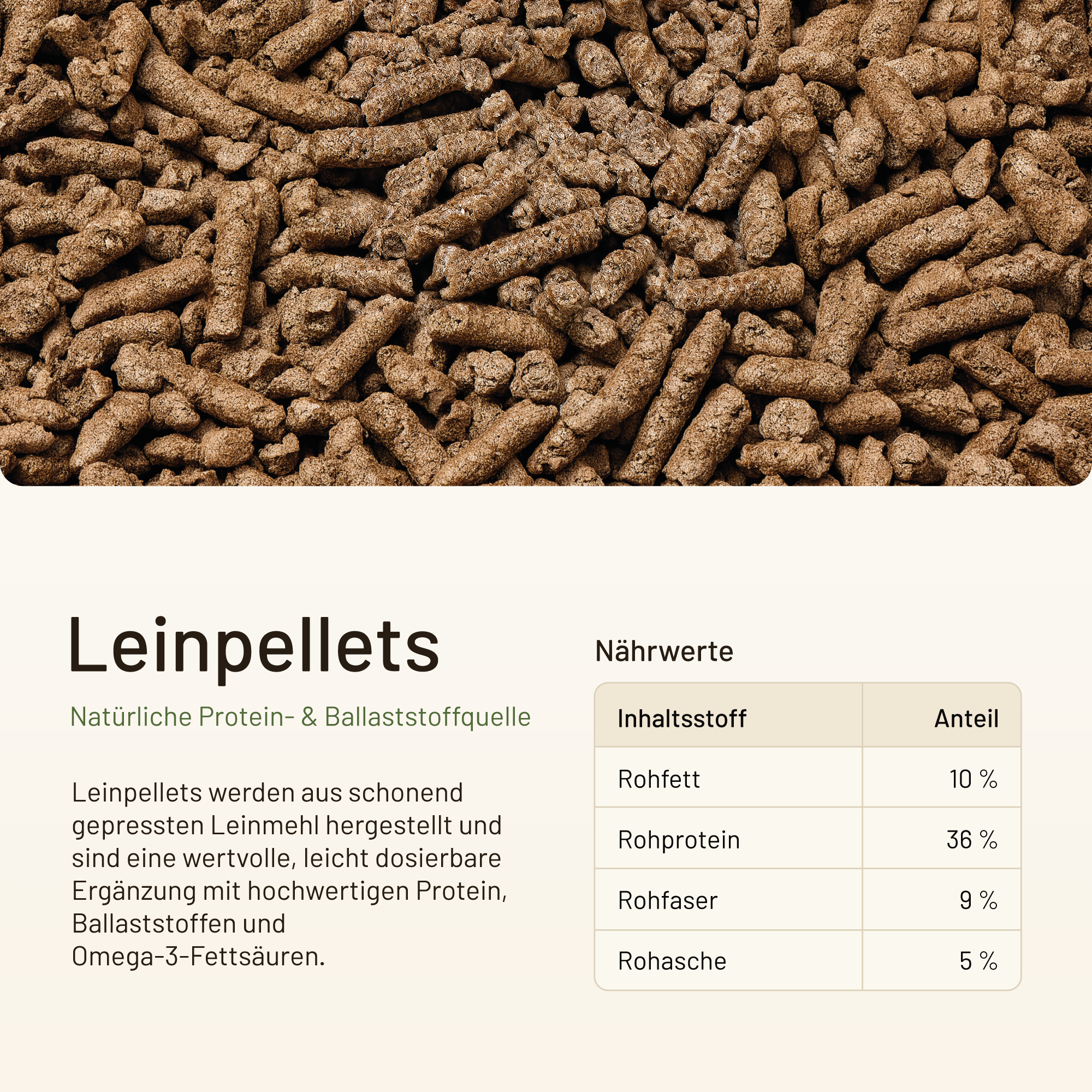 Bio Lein- Mehl & Pellets